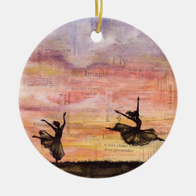 "The Dance of Life" Kunst-Ornament Keramik Ornament (Vorne)