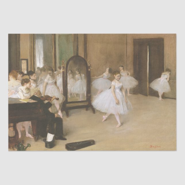The Dancing Class (ca. 1870) Gemälde Edgar Degas Seidenpapier (Vorderseite)