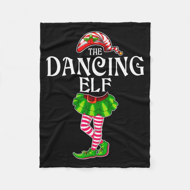 The Dancing Elf Christmas Matching Family Group  Fleecedecke (Vorderseite)