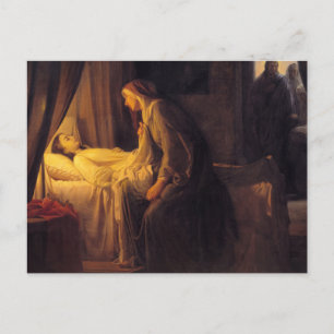 The Daughter of Jairus by Carl Bloch Postkarte