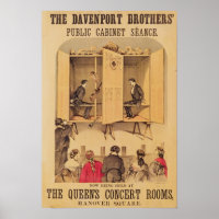 The Davenport brothers, poster for Seance, 1865