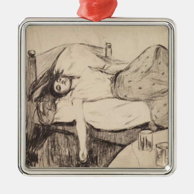 The Day After (von Edvard Munch) Ornament Aus Metall (Vorne)