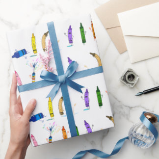 The Day the Crayons Quit Themed Wrapping Paper Geschenkpapier