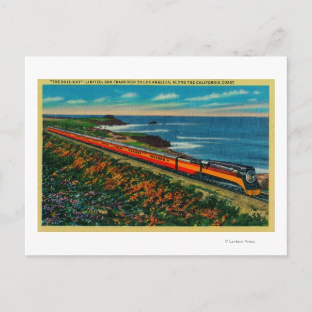 The Daylight Limited Train on California Postkarte (Vorderseite)