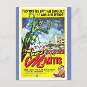 THE DEADLY MANTIS film poster Postkarte