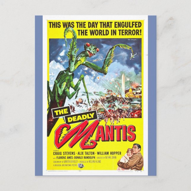 THE DEADLY MANTIS film poster Postkarte (Vorderseite)