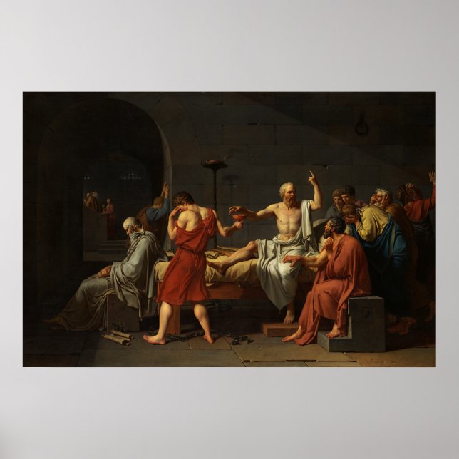 The Death of Socrates, Jacques-Louis David  Poster (Vorne)