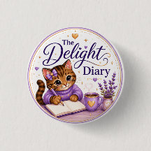 The Delight Diary Süße Katze Lila Gold