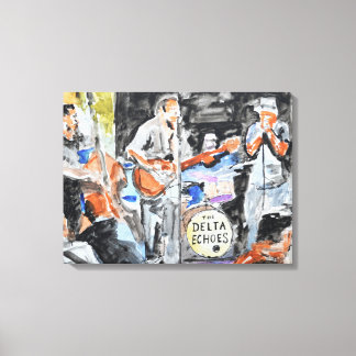 The Delta Echoes Blues Band Neo-Expressionist Leinwanddruck