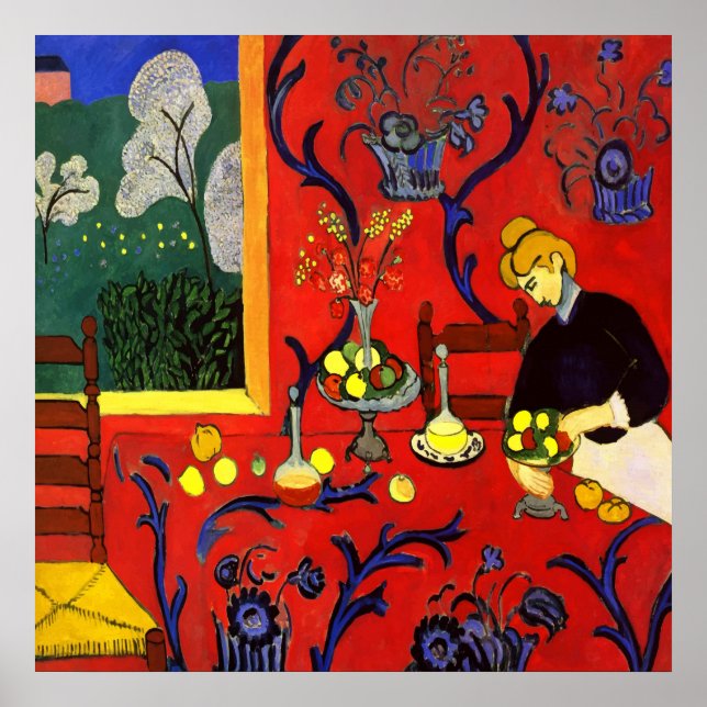 The Dessert: Harmony in Red (The Red Room) Matisse Poster (Vorne)