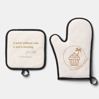 The Dessert Island - Oven Mitt & Pot Holder Set