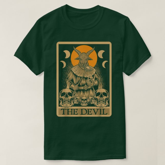 The Devil Gothic Tarot Card Reading Fortune Telli T-Shirt (Design vorne)