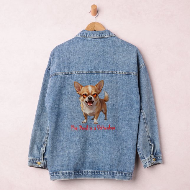 The Devil is a Chihuahua - Funny Scary Evil Eyes Jeansjacke (Hangar)