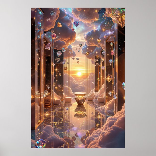 The Diamond Lounge: Where Infinity Meets Luxury Poster (Vorne)