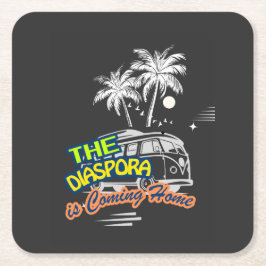 The Diaspora is Coming Home | Rechteckiger Pappuntersetzer