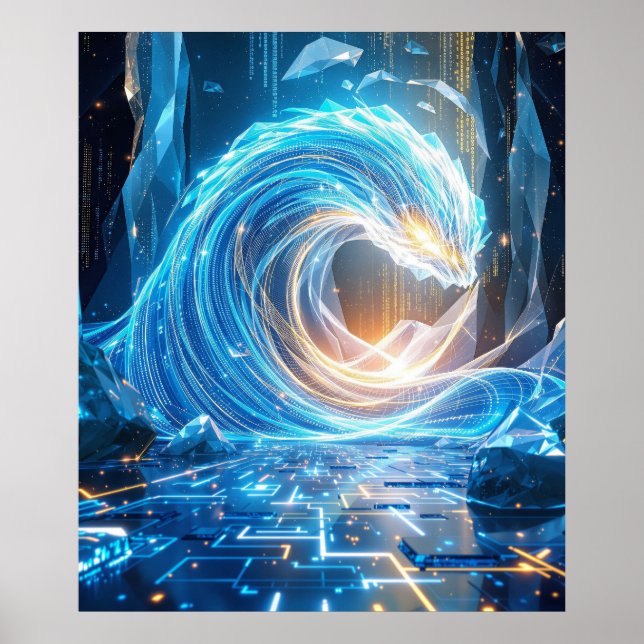 The Digital Maelstrom: Gateway to Cyber Infinity Poster (Vorne)