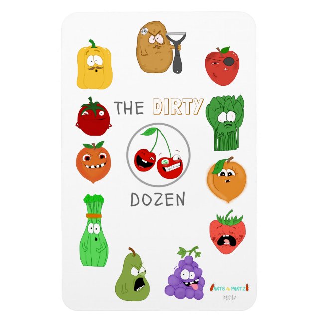 The Dirty Dozen Illustriert List - 2017 Edition Magnet (Vertikal)