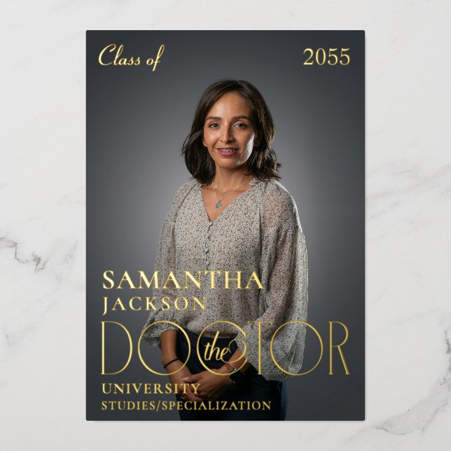 The Doctor Doctoral Graduation Photo Magazine Folieneinladung (Vorderseite)