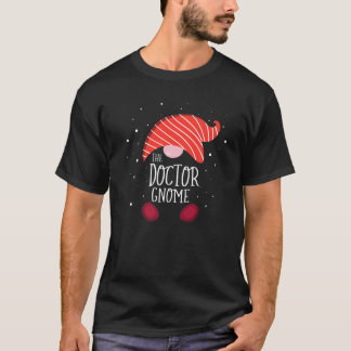 The Doctor Gnome Red Kariert Funny Christmas Gnome T-Shirt