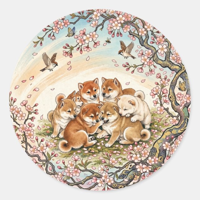 the dogs runder aufkleber (Vorderseite)