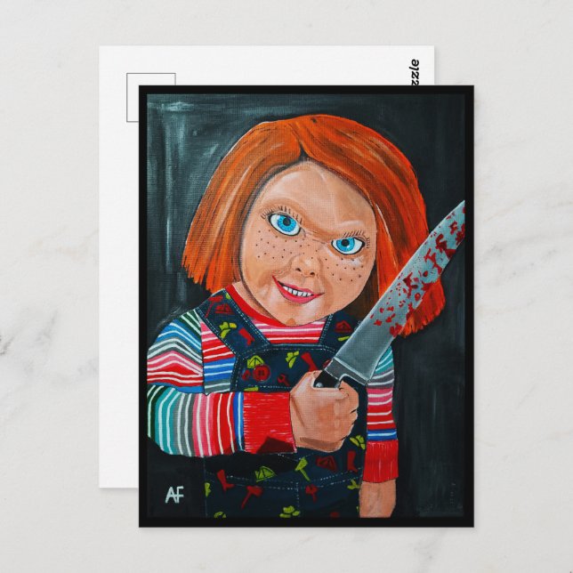 The Doll Painting by Alfred Fox Postkarte (Vorne/Hinten)