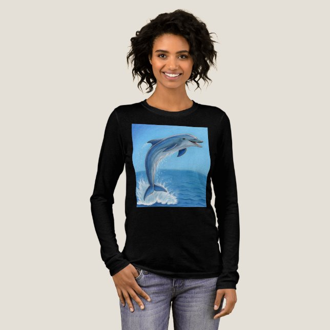 The Dolphin’s Silent Dance Tri-Blend Shirt (Volle Vorderseite)