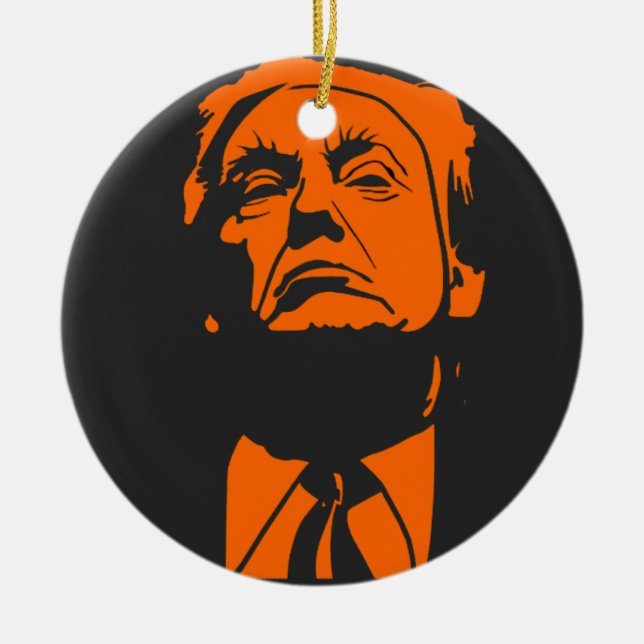 "The Don" Donald Trump Weihnachtsbaum-Ornament Keramik Ornament (Vorne)