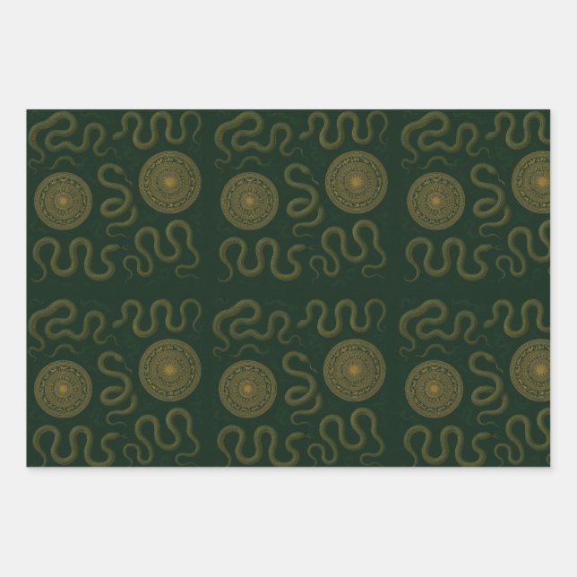 The Đông Sơn Serpent Geschenkpapier Set (Vorderseite)