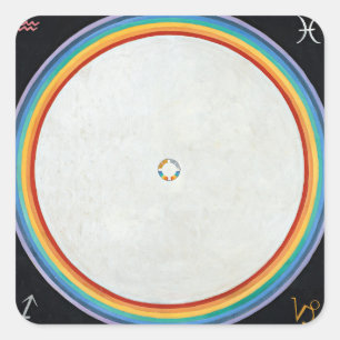 The Dove, No.14. von Hilma af Klint Quadratischer Aufkleber