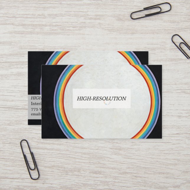 The Dove, No.14. von Hilma af Klint Visitenkarte (Vorderseite/Rückseite Beispiel)