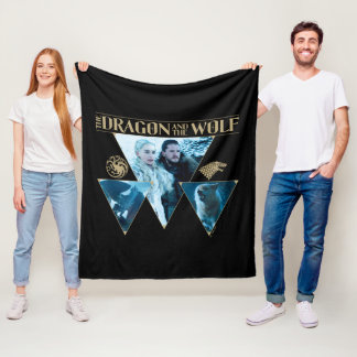 The Dragon and The Wolf Daenerys & Jon Graphic Fleecedecke