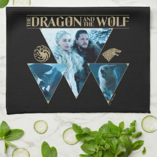 The Dragon and The Wolf Daenerys & Jon Graphic Geschirrtuch