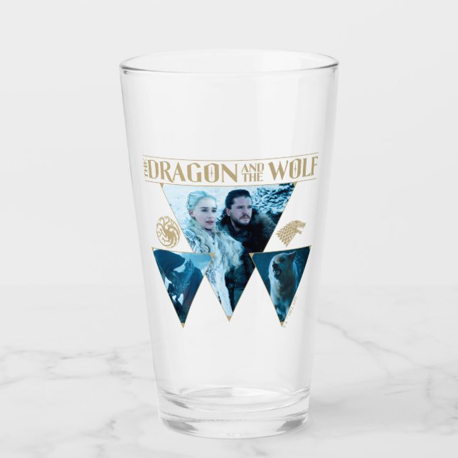 The Dragon and The Wolf Daenerys & Jon Graphic Glas (Vorderseite)