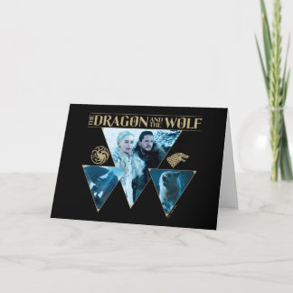 The Dragon and The Wolf Daenerys & Jon Graphic Karte