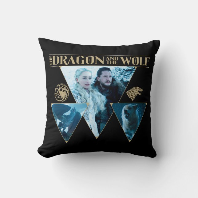 The Dragon and The Wolf Daenerys & Jon Graphic Kissen (Vorderseite)