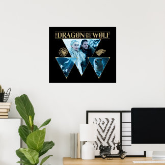 The Dragon and The Wolf Daenerys & Jon Graphic Poster
