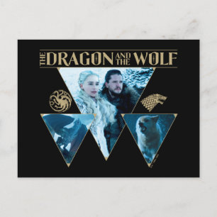 The Dragon and The Wolf Daenerys & Jon Graphic Postkarte