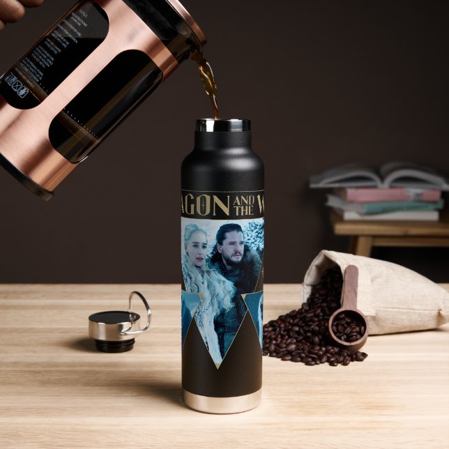 The Dragon and The Wolf Daenerys & Jon Graphic Trinkflasche (Kaffee)