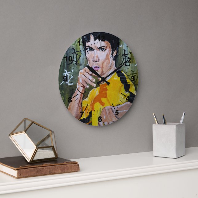 The Dragon Painting by Alfred Fox Große Wanduhr (Büro)