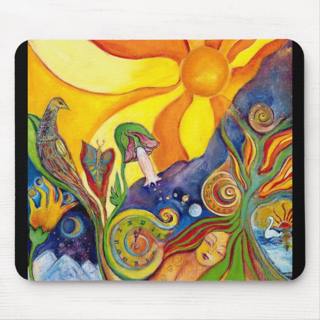 The Dream Fantasy Art Modern Psychedelic Surreal Mousepad (Vorne)