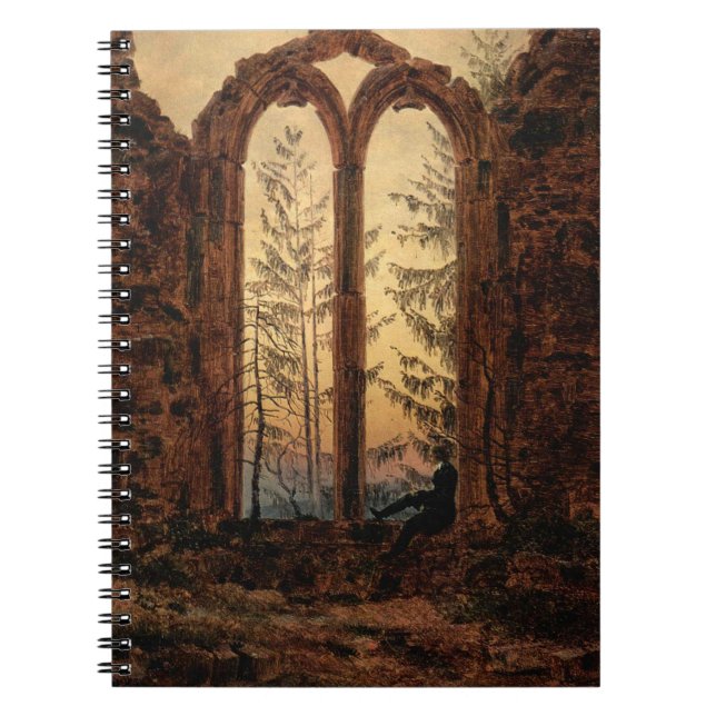 The Dreamer (von Caspar David Friedrich Notebook) Notizblock (Vorderseite)