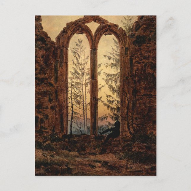 The Dreamer (von Caspar David Friedrich) Postcard Postkarte (Vorderseite)