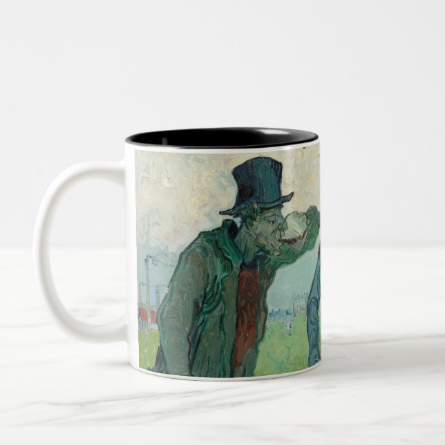"The Drinkers" - Van Gogh Art Zweifarbige Tasse (Links)