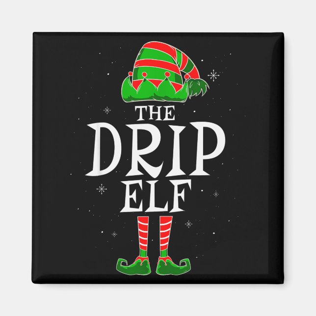 The Drip Elf Group Matching Family Christmas Swag  Magnet (Vorne)