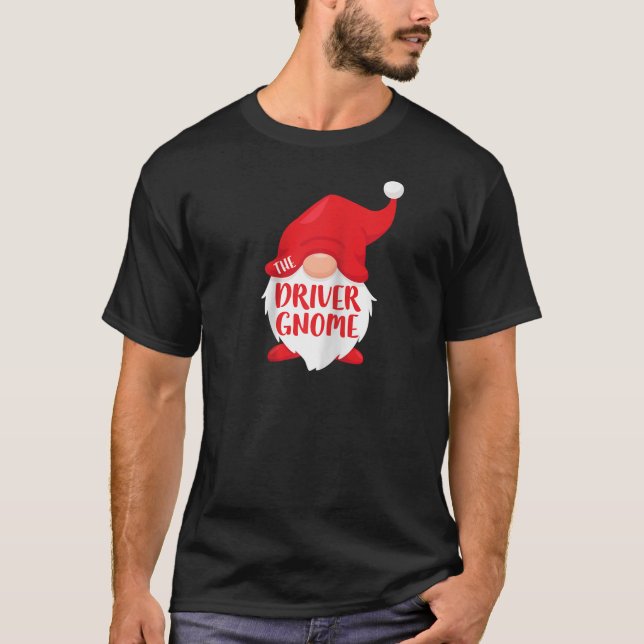 The Driver Gnome  Matching Christmas Costume Ragla T-Shirt (Vorderseite)