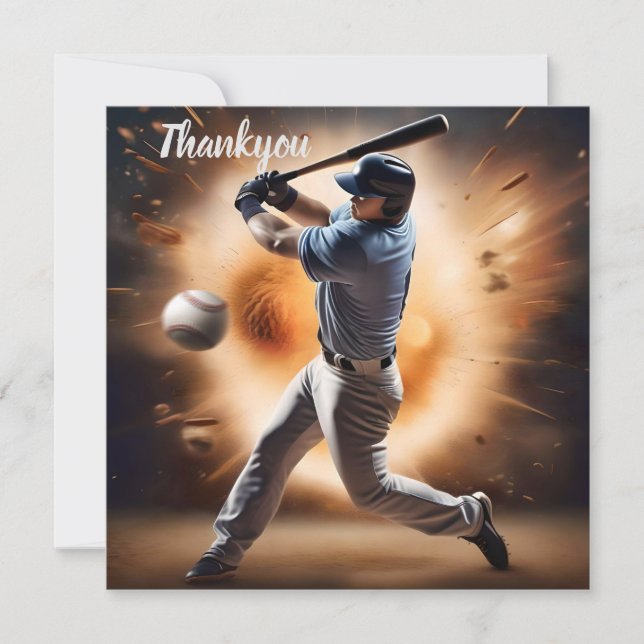 "The Dust Cloud Showdown: A Pitcher's Fury" Dankeskarte (Vorderseite)