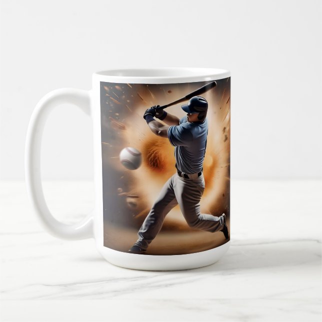 "The Dust Cloud Showdown: A Pitcher's Fury" Kaffeetasse (Links)