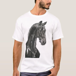 The Dynamic Black Horse T-Shirt
