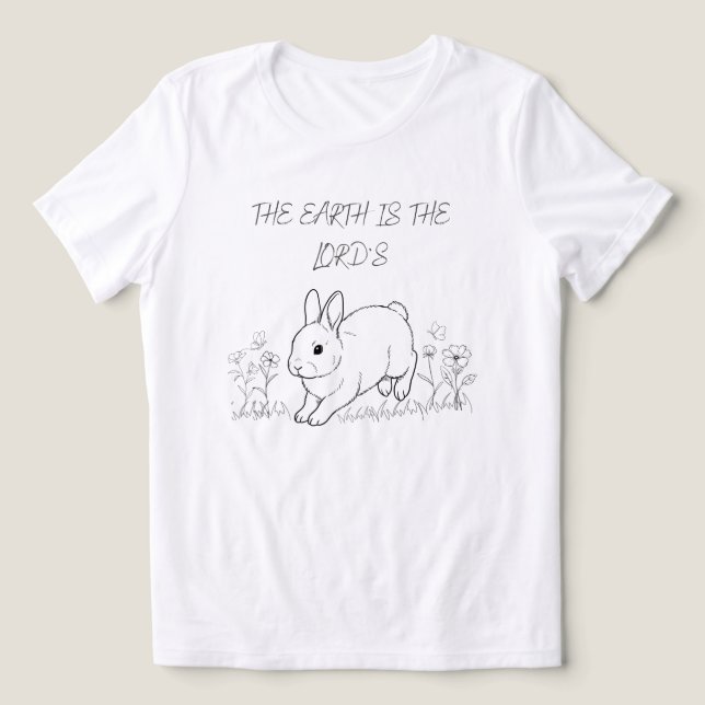 The Earth Is the Lord’s Christian Tri-Blend Shirt (Design Vorderseite)