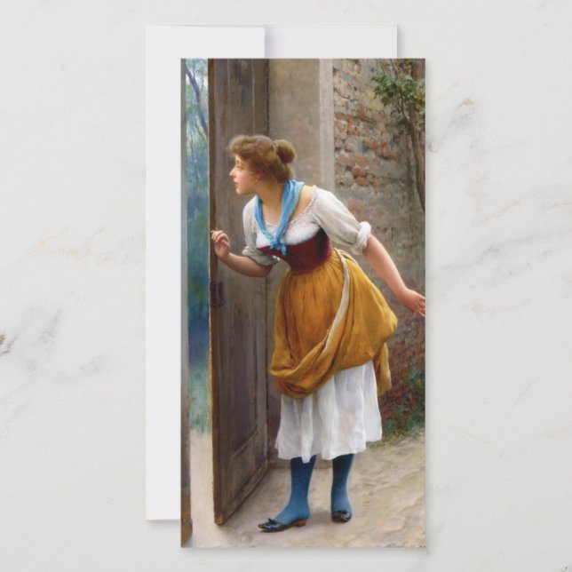The Eavesdropper (von Eugene de Blaas) Karte (Vorderseite)